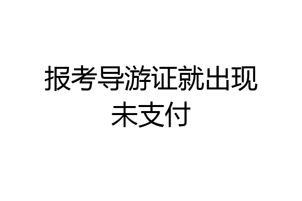 报考导游证就出现未支付