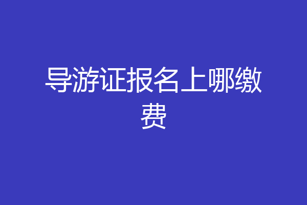 导游证报名上哪缴费