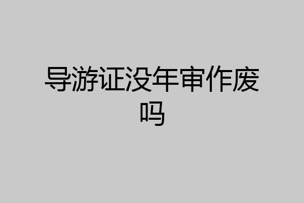 导游证没年审作废吗