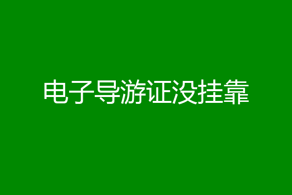 电子导游证没挂靠