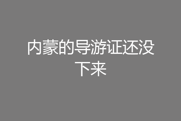 内蒙的导游证还没下来