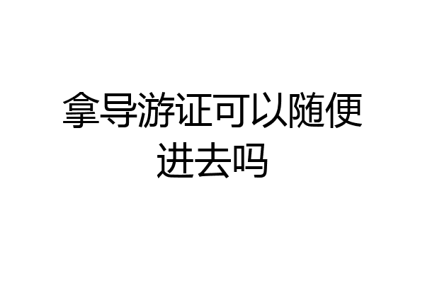 拿导游证可以随便进去吗