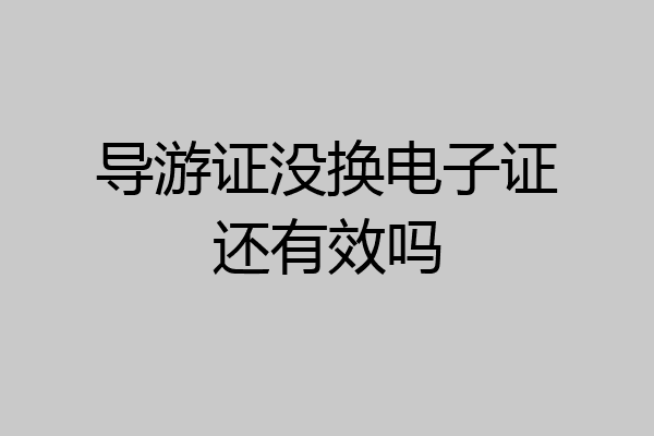 导游证没换电子证还有效吗