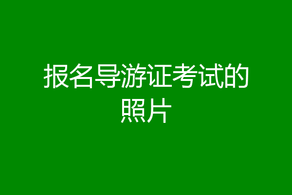 报名导游证考试的照片