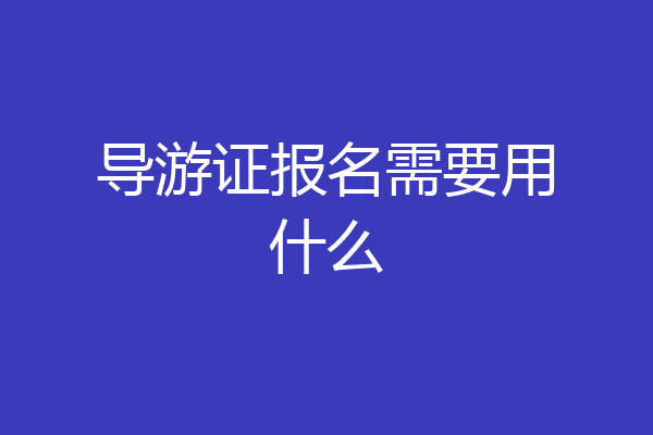 导游证报名需要用什么