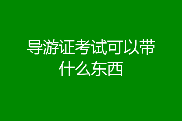 导游证考试可以带什么东西