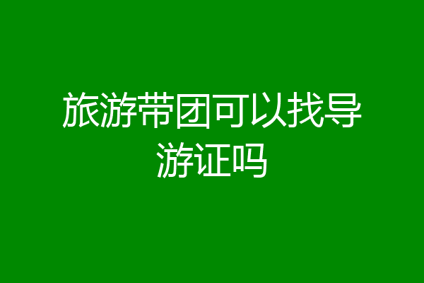 旅游带团可以找导游证吗