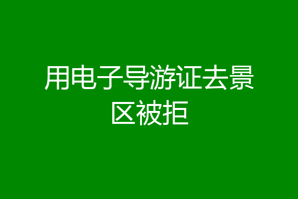 用电子导游证去景区被拒