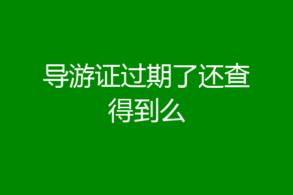 导游证过期了还查得到么