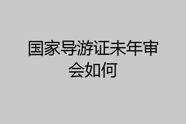国家导游证未年审会如何