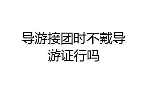 导游接团时不戴导游证行吗