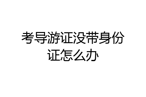 考导游证没带身份证怎么办