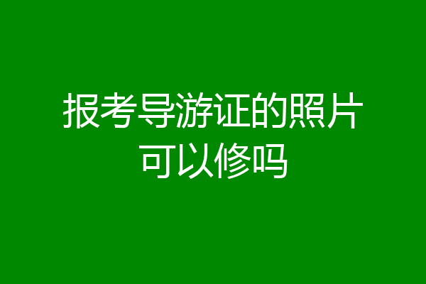 报考导游证的照片可以修吗