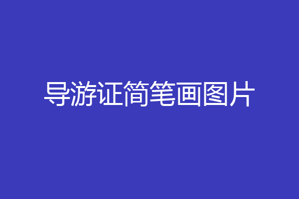 导游证简笔画图片