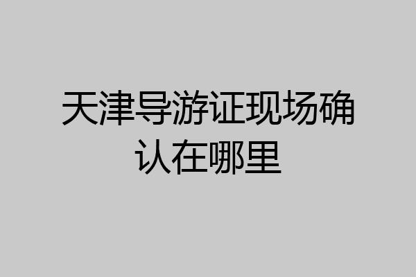 天津导游证现场确认在哪里