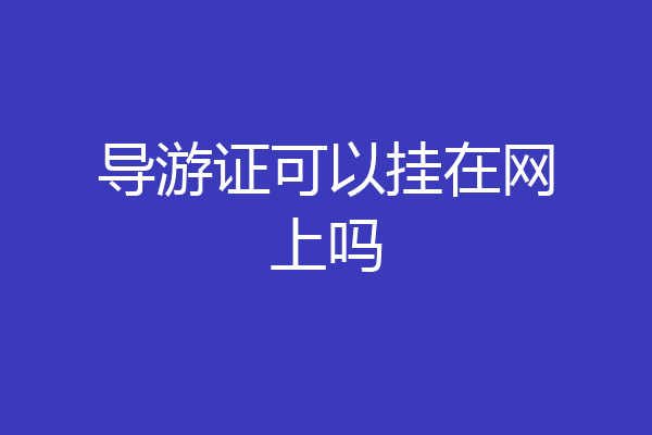 导游证可以挂在网上吗