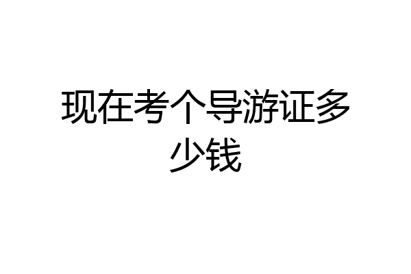 现在考个导游证多少钱