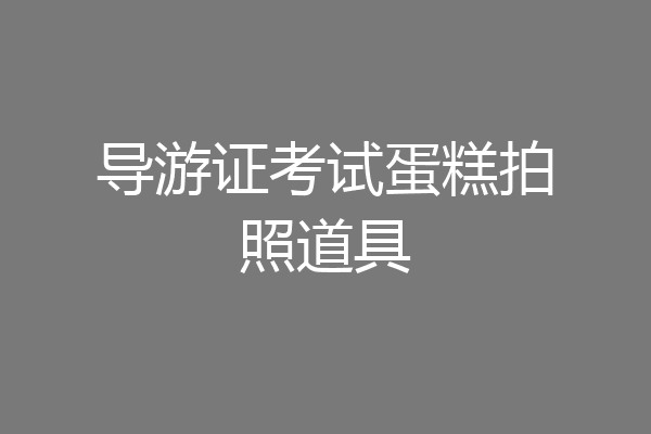 导游证考试蛋糕拍照道具