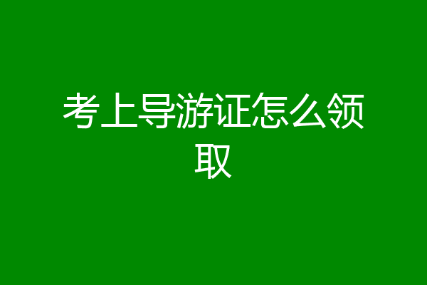 考上导游证怎么领取