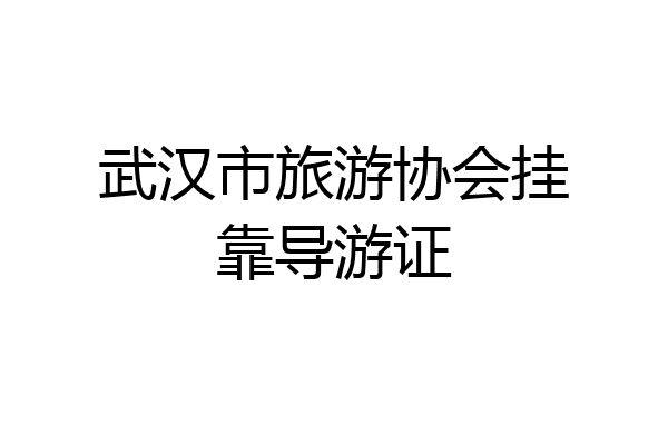 武汉市旅游协会挂靠导游证