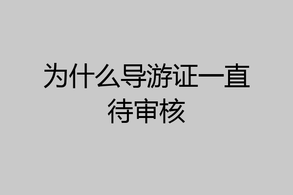 为什么导游证一直待审核