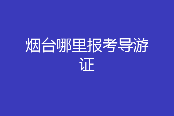 烟台哪里报考导游证