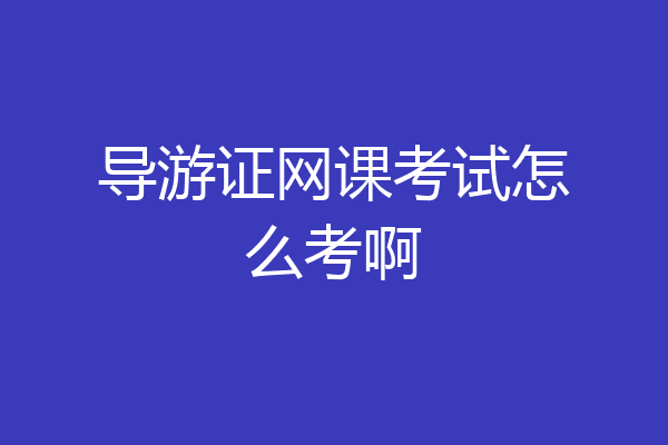 导游证网课考试怎么考啊