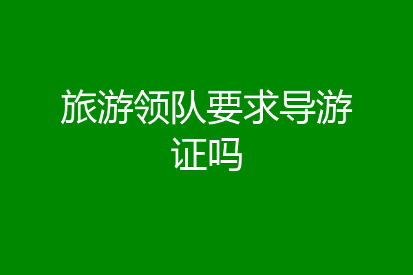 旅游领队要求导游证吗