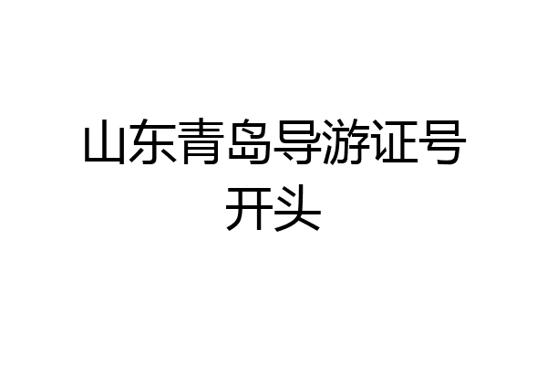 山东青岛导游证号开头