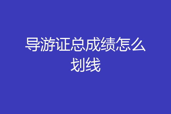 导游证总成绩怎么划线