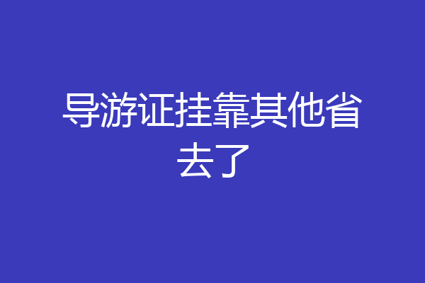 导游证挂靠其他省去了