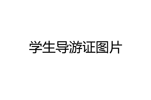 学生导游证图片