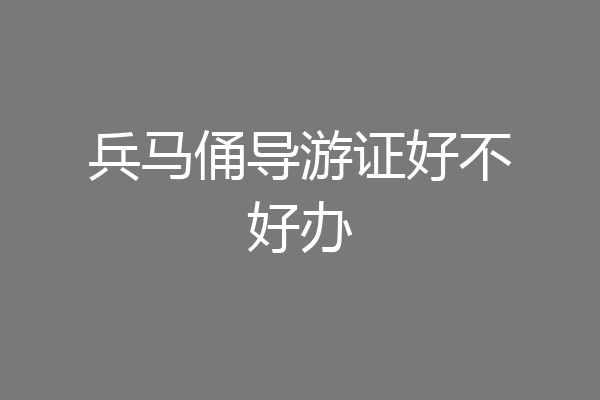 兵马俑导游证好不好办