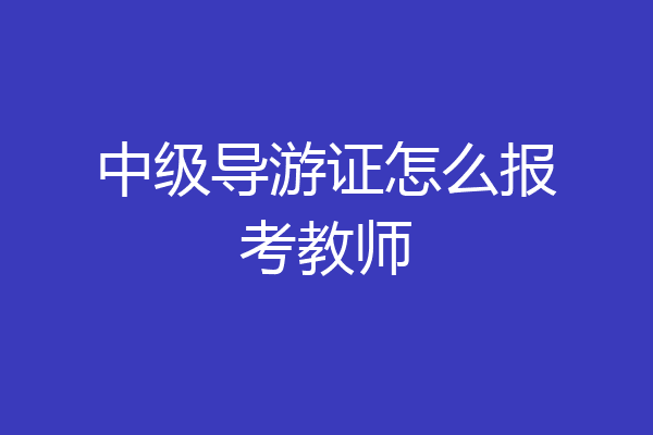 中级导游证怎么报考教师