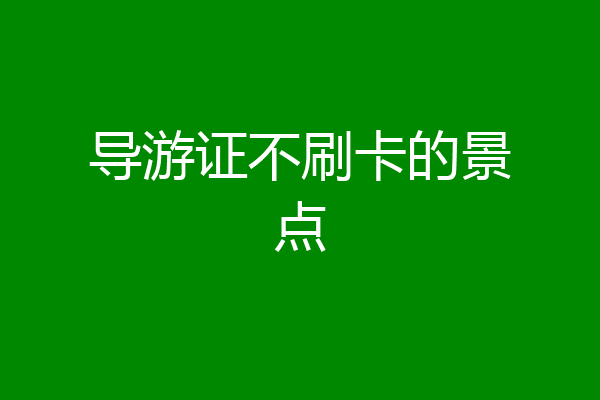 导游证不刷卡的景点