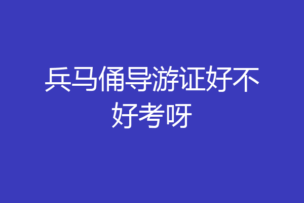 兵马俑导游证好不好考呀