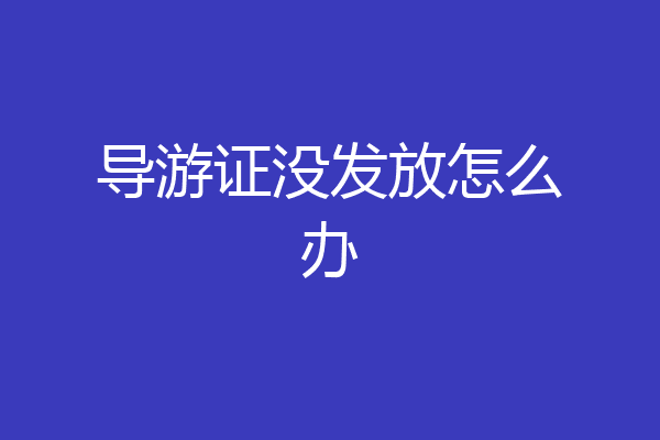 导游证没发放怎么办