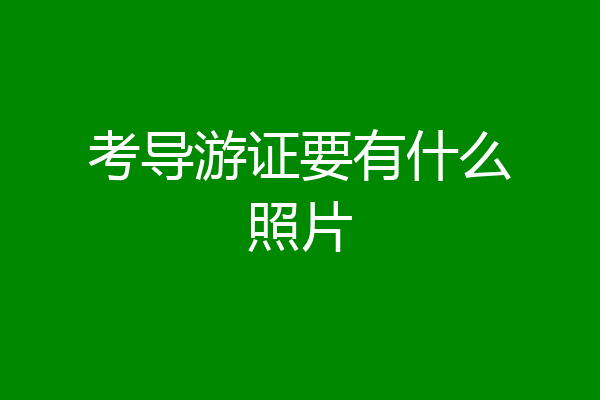 考导游证要有什么照片