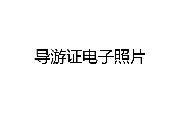 导游证电子照片
