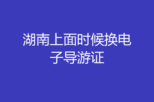 湖南上面时候换电子导游证