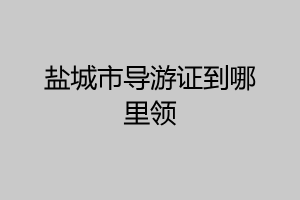 盐城市导游证到哪里领