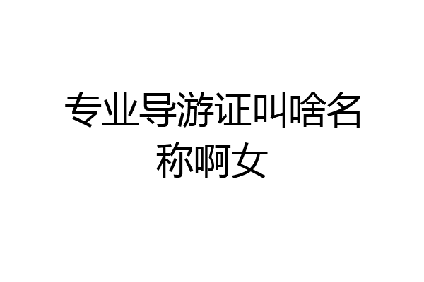 专业导游证叫啥名称啊女