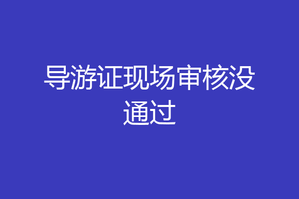 导游证现场审核没通过