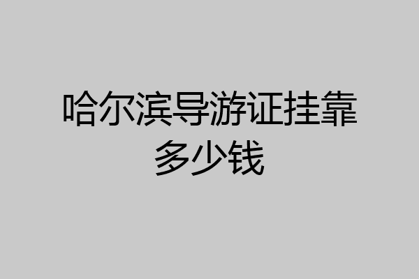 哈尔滨导游证挂靠多少钱