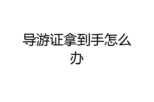 导游证拿到手怎么办