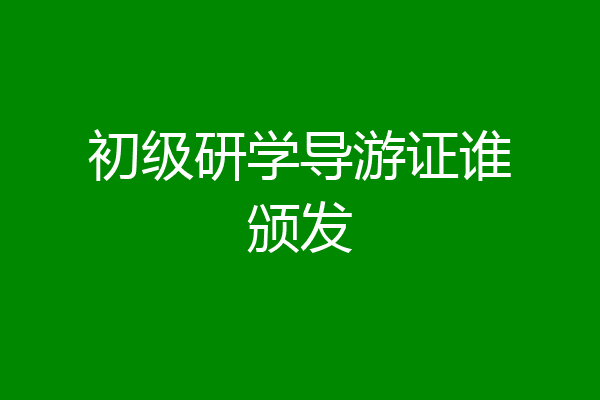 初级研学导游证谁颁发