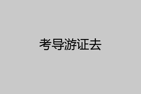 考导游证去