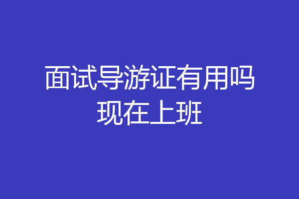 面试导游证有用吗现在上班