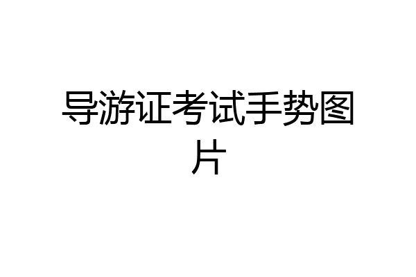 导游证考试手势图片