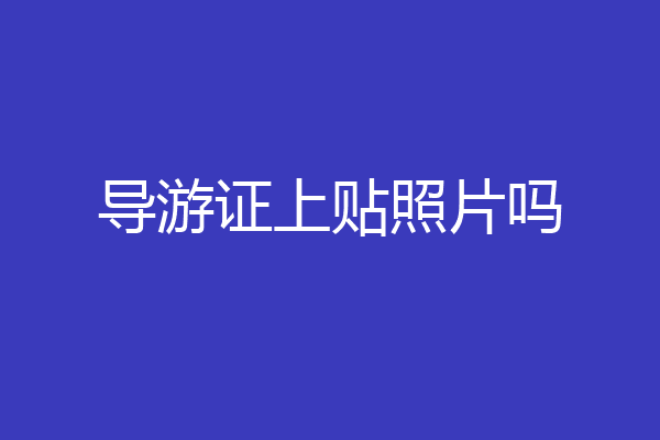 导游证上贴照片吗